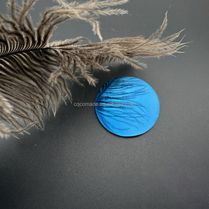 Pièces de monnaie en acier inoxydable antirouille de 40 mm de diamètre, pièces de monnaie vierges pour la gravure, disque bleu durable - Product Image 2