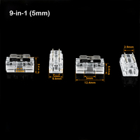 Connecteur à 2 broches 9 en 1 Gapless L Conner T Shape X Shape 5mm 8mm 10mm Cob Led Strip Connector