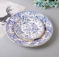 YanJun Klassiek Blauw Wit Porseleinen Snack- en Fruitbord Serveerschaal Magnetronbestendig Vaatwasserbestendig Duurzaam Herkomst Jiangxi