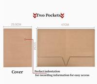Bview Art A4 document logo personnalisé impression luxe double pochette papier présentation dossier