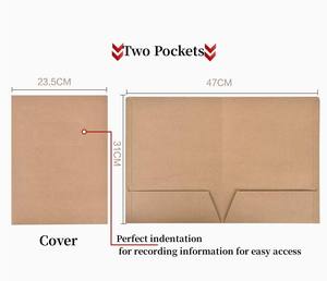 Bview Art A4 <strong>Document</strong> <strong>Custom</strong> logo Printing Luxury Twin Pocket Paper Presentation <strong>Folder</strong> - Product Image 4