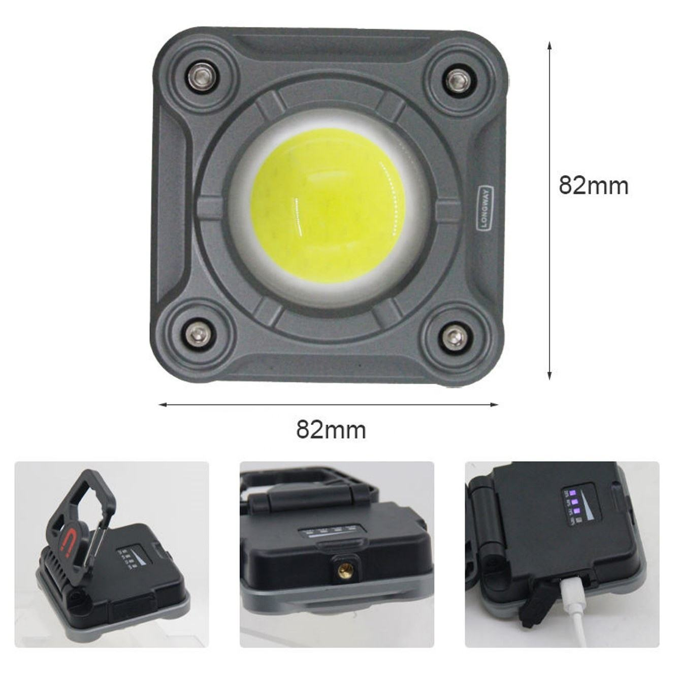 Outdoor Emergency MultiFunctional Portable LED Work Light Magnetic Rechargeable With Hooks Workshop Lamps
