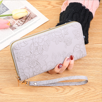 Dompet kulit Pu wanita, dompet kulit Pu kapasitas besar panjang modis