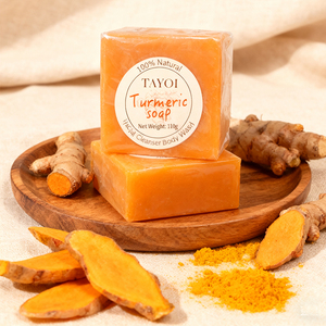 Organik doğal cilt bakımı bal kojik asit sabun beyazlatma karanlık nokta sökücü anti-akne zerdeçal sabun - Product Image 1