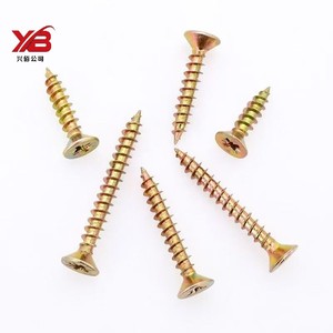 Tornillos autorroscantes empotrados en cruz avellanados resistentes al óxido y a la corrosión con revestimiento amarillo, rosca de doble <span class=keywords><strong>curso</strong></span>, perforación rápida para - Product Image 3