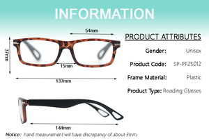 Gafas de Lectura Rectangulares Negras Unisex Shoneray SP-PF25012 con Lentes Transparentes Anti Luz Azul, Diseño Moderno 2026 - Product Image 3