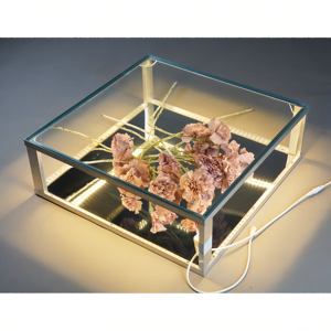 Ventes directes d'usine décoration de mariage moderne plate-forme de scène LED toile de fond décor métal étoile chemin éclairage