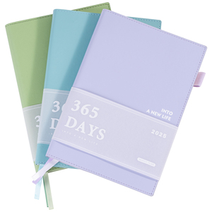 Agenda 2025 2026 con Impresión Personalizada, Tapa Dura de Cuero, 60 Hojas, Espiral, Planificador Semanal y Diario con Pegatinas - Product Image 1