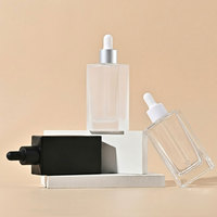 Flacon compte-gouttes en verre dépoli Mingsheng 15ml 30ml 50ml 100ml pour huile capillaire avec emballage boîte