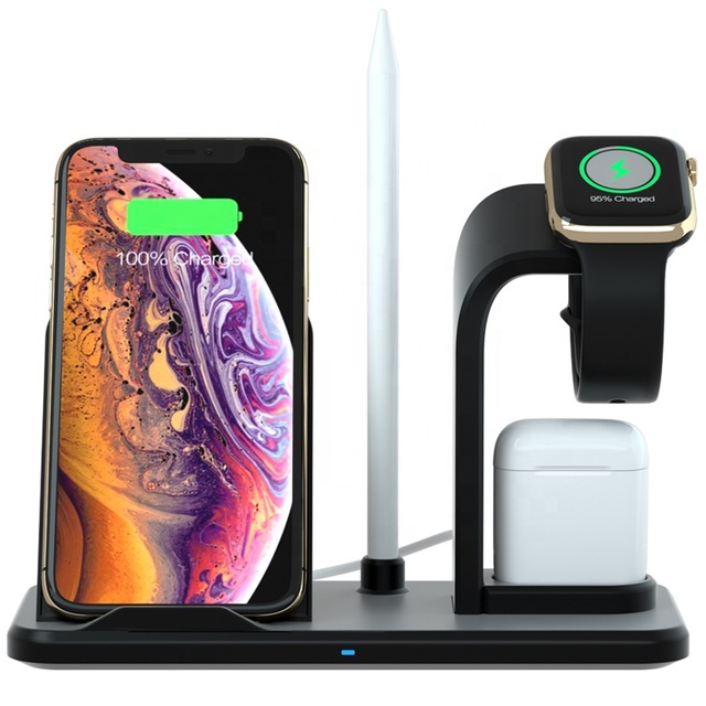 Wireless Charger 3 in 1 Detachable Fast Wireless Charging Station Charger Stand Wireless Charging Dock for iPhone 11 Pro