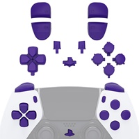 Boutons de remplacement EXtremeRate, ensemble complet personnalisé, boutons violets pour manette PS5 Dualsense Edge