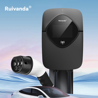 RUIVANDA Nouvelle Arrivée Type 2/GBT/Type 1 7kW 220V 240V Borne de Recharge Murale pour Véhicules Électriques 32A 50/60Hz Station de Recharge Murale pour Usage Domestique