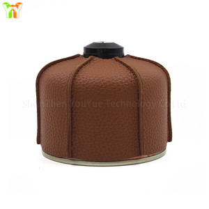 Housse de protection pour réservoir de <span class=keywords><strong>gaz</strong></span> de camping, en similicuir PU, imperméable, pour pique-nique en plein air, housse de rangement pour réservoirs de 230 g - Product Image 2