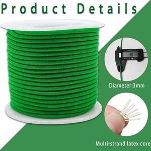 Cordón Elástico Verde Forrek de 3mm (1/8 de Pulgada), Cuerda Elástica Pequeña para Lazos de Pelo, Hilo Elástico para Ropa, Llaveros, Manualidades, Abalorios - Product Image 2