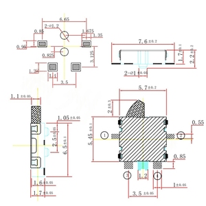 Interruptor de límite KFC-C-15B compatible con SMT, botón táctil micro de 4 pines para reinicio del lado izquierdo del auricular de juego y detección de pulsación - Product Image 4