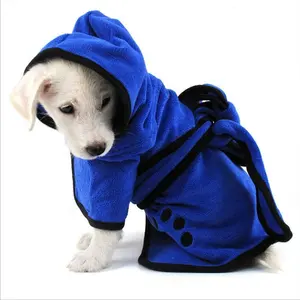 Custom Quick-dry Bath Drying Cleaning Dog Towel Microfiber Hoodie Pet Clothes