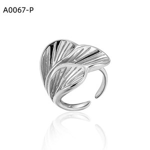 Amy Amy Fashion <b>Ring</b> A0067 For Women 925 Silver Plated Stainless Steel Plant Shape <b>Cocktail</b> <b>Ring</b> Modern Style Daily Wear Gift - Product Image 1