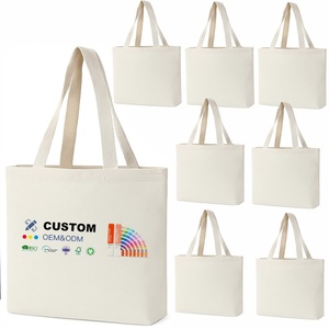 Custom Logo Printed White Organic Cotton Letter Pattern Recyclable Plain Cotton Canvas Shopping Totebag with Custom Size
