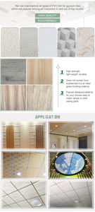 Film décoratif en PVC coloré <span class=keywords><strong>de</strong></span> haute <span class=keywords><strong>précision</strong></span> et sur mesure pour les dalles <span class=keywords><strong>de</strong></span> plafond en plâtre d'hôtel - Product Image 2