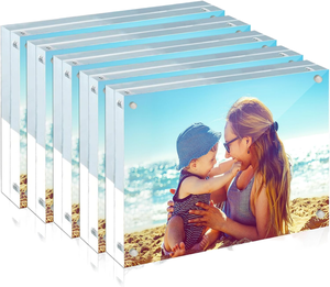 Custom Size Frameless Double Sided Crystal Clear Acrylic Magnetic <strong>Photo</strong> Poster <strong>Frames</strong> <strong>8x6</strong> - Product Image 4
