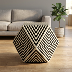 Top Selling Eco-Friendly Durable Easy Clean Modern Design Buffalo Bone Inlay Wood Frame Extendable Coffee Table Home Furniture - Product Image 1
