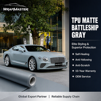 WrapMaster 1.52*15m Lubrizol Mate Gris Battleship TPU Película Protectora de Pintura PPF Antiamarilleo Vinilo para Coche de Color Precio de Fábrica