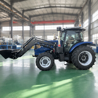 Tracteur à roues polyvalent de 180 CV 4x4 avec moteur et boîte de vitesses pour les équipements agricoles