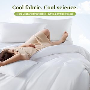 400 TC 60S Tre Giường Tấm Được Trang Bị Và Phẳng Bộ Đồ Giường Kích Thước Tùy Chỉnh 100% Tre Làm Mát Mềm Tấm Ga Giường Bộ - Product Image 2