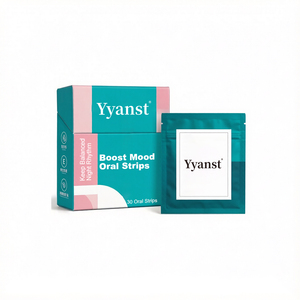 Night Rhythm Balancing Boost Mood Oral Strips 30pcs Mild Natural Fast Dissolve Thin <b>Film</b> Mood Regulating Supplement For Adults - Product Image 1