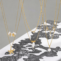 Collier élégant pour femme en acier inoxydable plaqué or 18 carats avec petit pendentif cœur en zircon rose, cadeau tendance