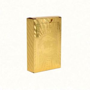 Jeu de cartes de poker personnalisé en or de haute qualité, cartes à jouer plaquées or imperméables - Product Image 3