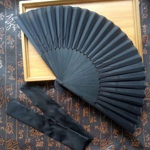 Nuevo Abanico Plegable Negro para Hombre, Abanico de Bambú Completamente Negro de Alta Calidad - Product Image 2