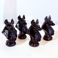 Statue d'Anubis en Obsidienne Noire Naturelle, Tête de Chacal, Dieu Égyptien de la Mort, Sculpture en Cristal pour Protection Spirituelle et Décoration Intérieure
