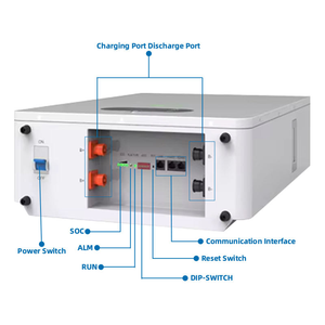 ระบบแบตเตอรี่โซลาร์เซลล์ติดผนัง LiFePO4 พร้อมระบบจัดการแบตเตอรี่ (BMS) สำหรับใช้ในครัวเรือน ขนาด 5kW 10kW แบบต่อพ่วงได้ ความจุ 10kWh แบตเตอรี่ลิเธียมไอออน - Product Image 4