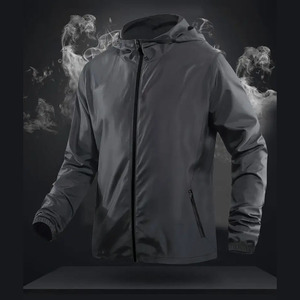 Bán Buôn Mùa Hè Của Nam Giới Giản Dị Lỏng Áo Gió Đội Mũ Trùm đầu Cổ Áo Dây Kéo Đóng Cửa Thể Thao Ngoài Trời Chạy Áo Khoác Cho Đi Bộ Đường Dài Đi Xe Đạp - Product Image 6