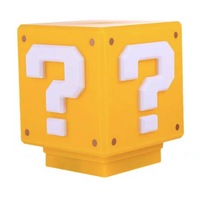 Lampe de chevet USB rechargeable LED mignonne en forme de point d'interrogation et d'exclamation avec son, lumière Mario, cadeau, lampes de table pour enfants