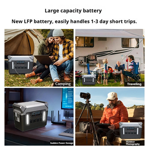 แบตเตอรี่สำรองพกพาสำหรับใช้งานกลางแจ้ง 1000W 769Wh ความจุขนาดใหญ่ ชาร์จเร็ว - Product Image 3