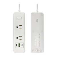 Enchufe múltiple Universal de extensión estándar de EE. UU. Toma de corriente USB Sofá Cubo 6 salidas de CA 2 puertos TIPO C 1 puertos USB con interruptor