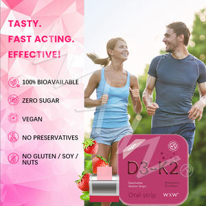 Producto más nuevo Vitamina K2 D3 Tiras de disolución Suplemento de soporte de inmunidad Vitamina Candy K2 D3 Película de tira oral - Product Image 4
