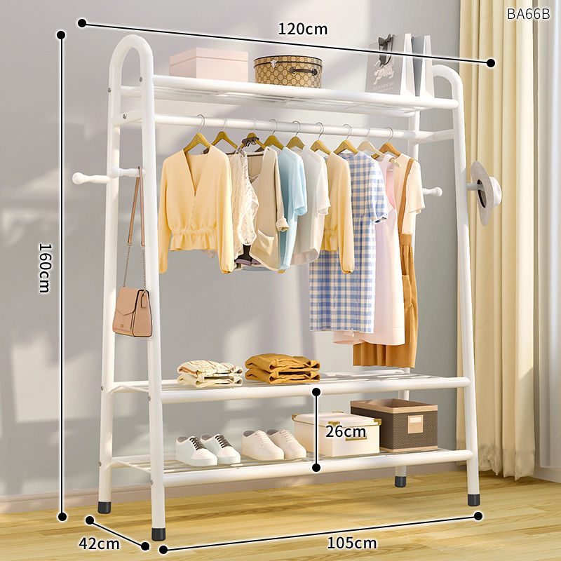 120CM [สีขาว] ตะขอสองด้านสามชั้น