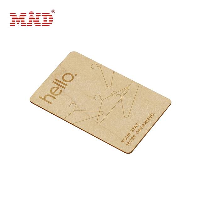 MIFARE DESFire EV1 8K ECO Friendly Wood Hotel Access Control Key Card