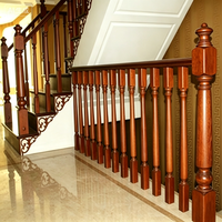 Rampe de clôture en bois massif, design courbé ou droit, pour intérieur et extérieur, personnalisable, vente en gros disponible
