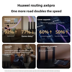 Routeur <span class=keywords><strong>AX6</strong></span> Pro WiFi6 + pour Huawei haute vitesse 7200Mbps 160 bande passante double bande 8 canaux pare-feu usage domestique pénétration murale - Product Image 3