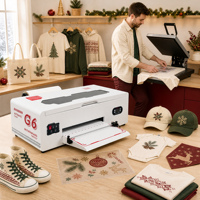 Mesin Printer Transfer DTF EraSmart A3 untuk Cetak Kaus Kaki Natal dan Karung Santa untuk Produksi Musiman Toko Hadiah