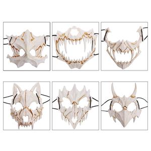 Nicro nuovo arrivo <span class=keywords><strong>Horror</strong></span> tigre dente di lupo osso bianco <span class=keywords><strong>maschera</strong></span> Cosplay di plastica animali mezza faccia maschere da festa in <span class=keywords><strong>maschera</strong></span> di alta qualità - Product Image 6