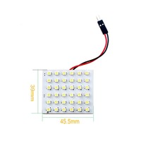 A80 T10 ba9s Panneau lumineux LED 36SMD 1210 Dôme lumineux LED 3 adaptateurs Festoon Car Roof Reading Interior Led light car styling