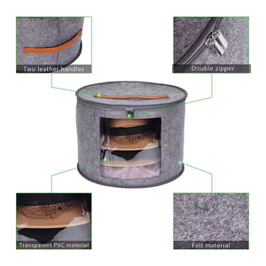 Boîte de <span class=keywords><strong>rangement</strong></span> pliable transparente en feutre pour chapeaux, grande capacité, personnalisable, fournie par l'usine, pour le transport et le <span class=keywords><strong>rangement</strong></span> de chapeaux de voyage - Product Image 2