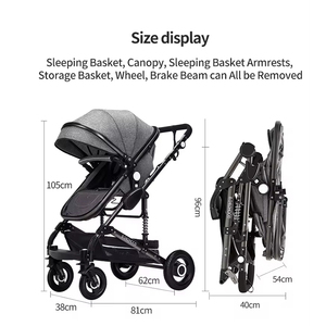 Gran oferta, cochecito de bebé 3 en 1 personalizable, sistema de viaje, cochecito de lino aprobado EN 1888, Poussette <span class=keywords><strong>Bebe</strong></span> para Europa - Product Image 4