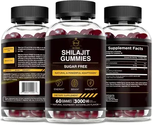 Oem thương hiệu độc lập giàu khoáng chất vitamin thúc đẩy hoạt động tế bào cải thiện sự trao đổi chất shilajit nhựa tinh khiết Himalaya Gummies
