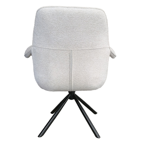 Silla de Comedor Moderna con Respaldo de Alas y Tapizado, Giratoria 360°, para Sala de Estar, Oficina en Casa o Dormitorio, RONGMEI RM-8005, Tela, Nuevo Diseño 2025 - Product Image 4